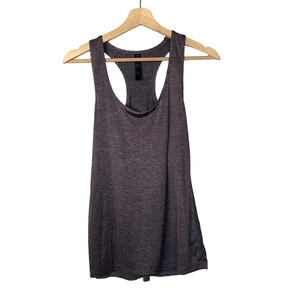 90 Degrees Purple Stripe Racerback Athletic Tank Top M